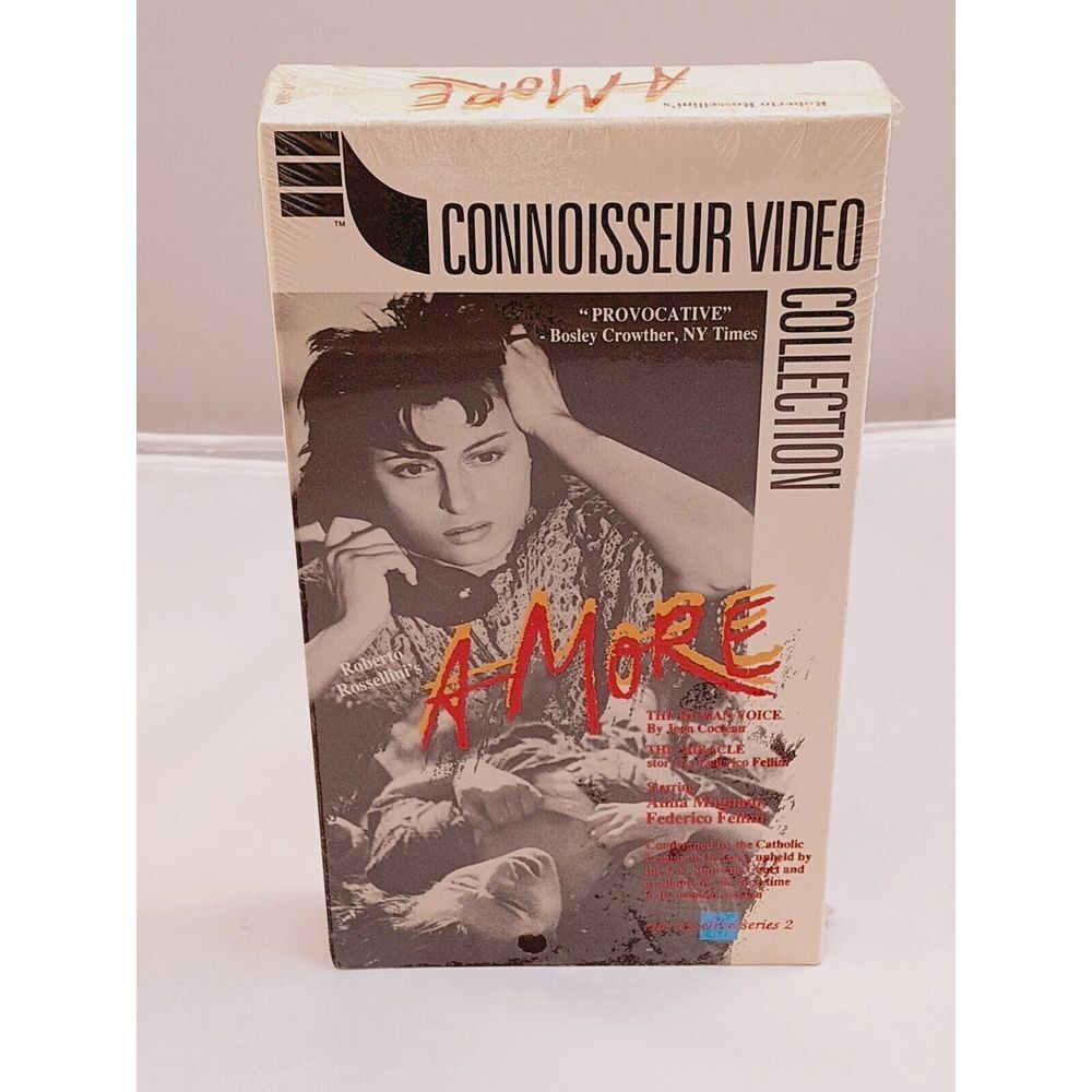 Roberto Rossellini AMORE Connoisseur Video Collection VHS SEALED Fellini